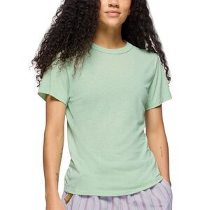 PrAna Cozy Up Crew Short-Sleeve T Shirt Hemp Lycocell Bio Mint Womens XS